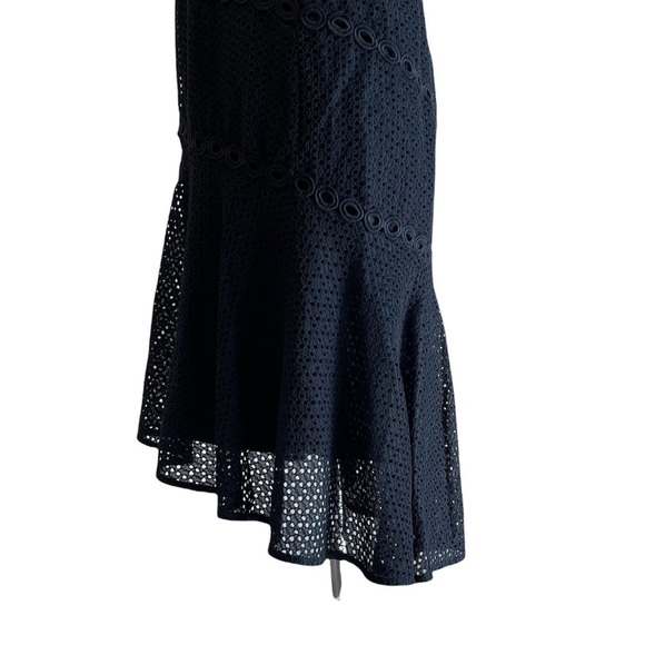 Bardot Ariana Dress Fit and Flare Eyelet High Low - Picture 6 of 15